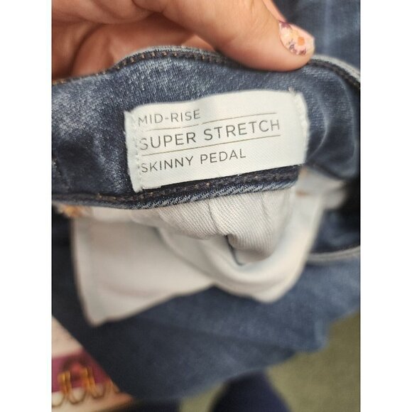 Lane Bryant Pedal Jeans skinny mid rise super stretch pedal pushers Denim 22 - Picture 6 of 7